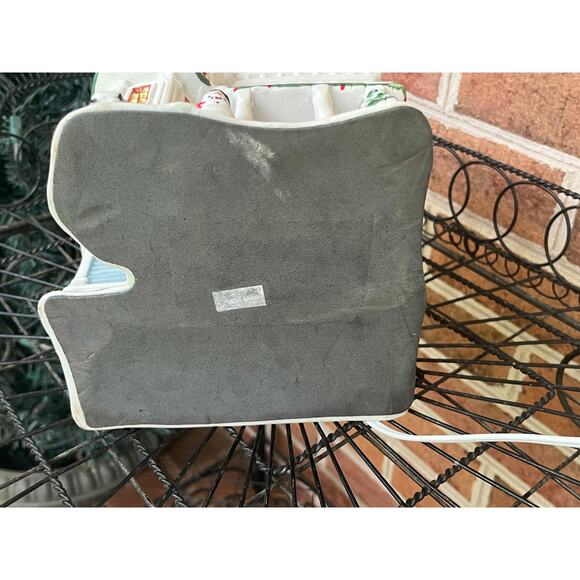 Christmas Village House  Lighted Ceramic Porcelain Blue Victorian Snow - Picture 12 of 16